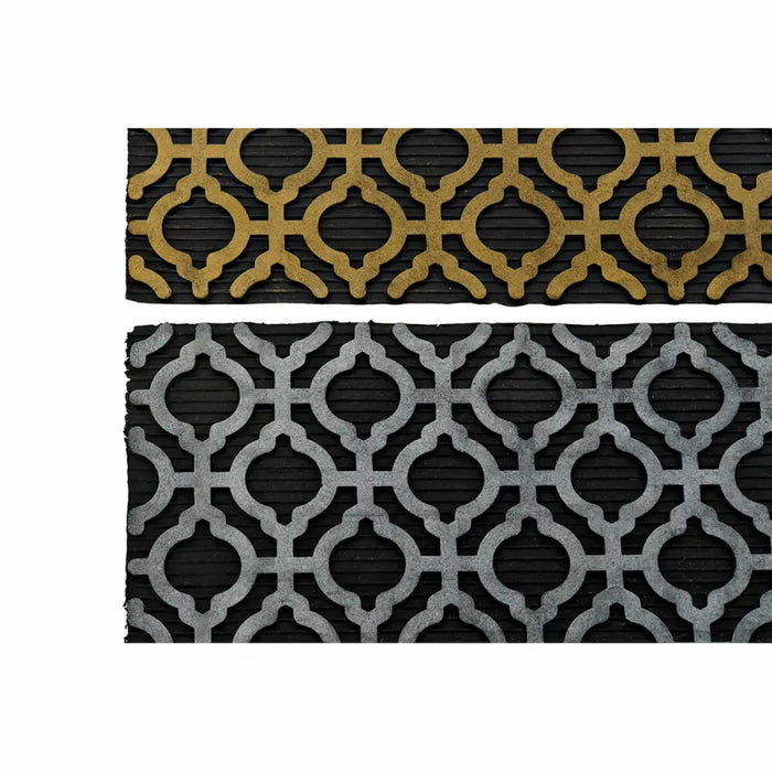 Изтривалка за Врата DKD Home Decor Сребрист Черен Златен