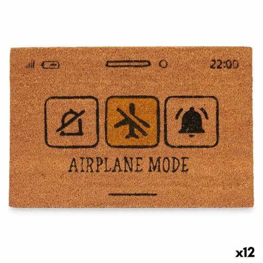 Изтривалка за Врата Gift Decor Airplane Mode Жълт Черен