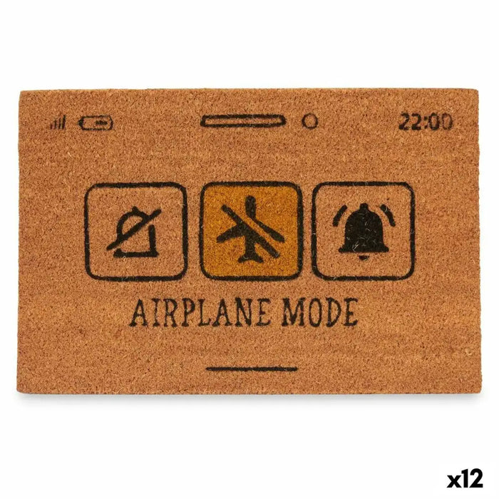 Изтривалка за Врата Gift Decor Airplane Mode Жълт Черен