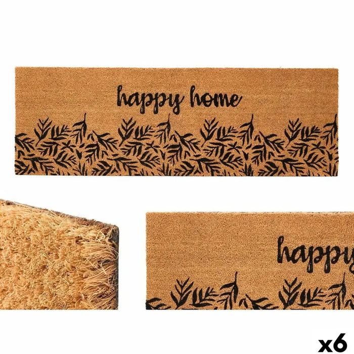 Изтривалка за Врата Gift Decor Happy home Естествен PVC