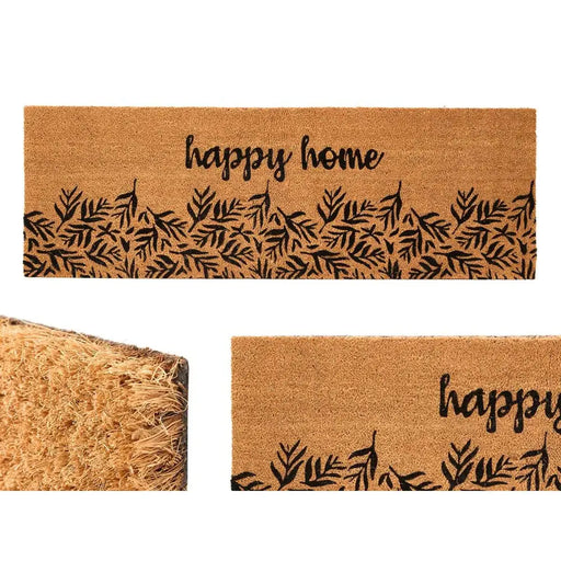 Изтривалка за Врата Gift Decor Happy home Естествен PVC