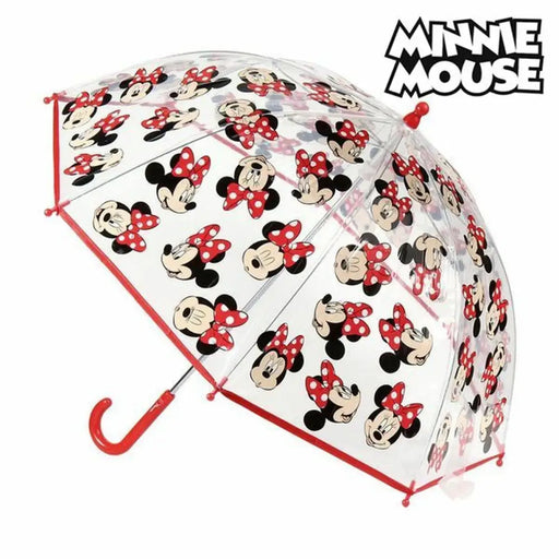 Извит чадър Minnie Mouse 2400-0512 Червен 100 % POE 45 cm
