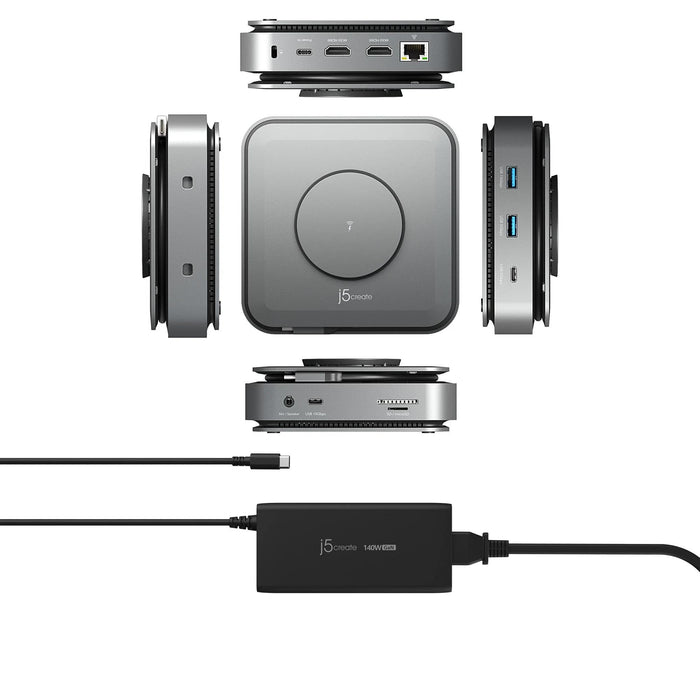 Докинг станция J5Create JCD3199P ,USB-C, l 4K HDMI™ with 140W GaN PD3.1 Power Adapter