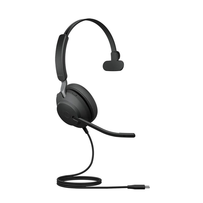 Jabra Evolve2 40 SE Слушалки с кабел, лента за глава, офис/кол център, USB Type-C / USB Type-A, черни