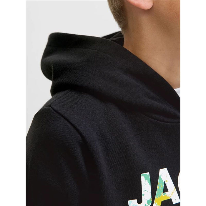 Детски суичър с качулка Jack & Jones Jjgeplas Черен