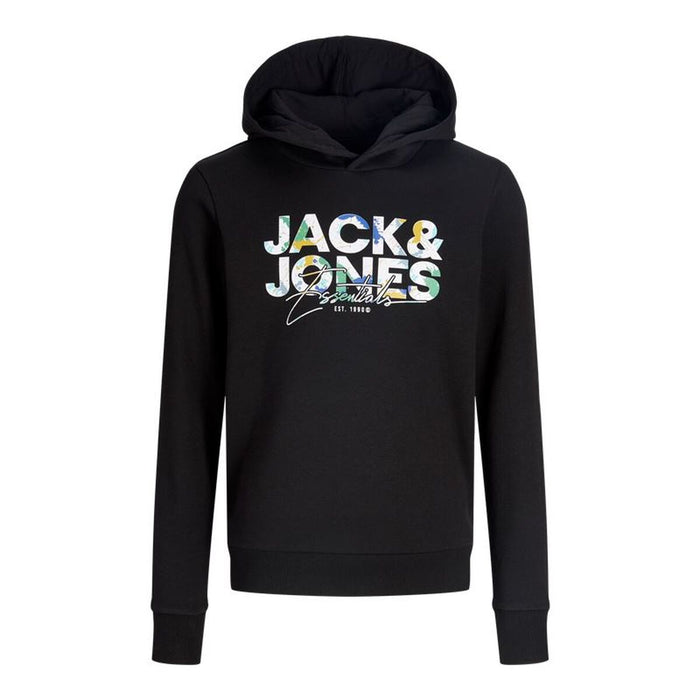 Детски суичър с качулка Jack & Jones Jjgeplas Черен