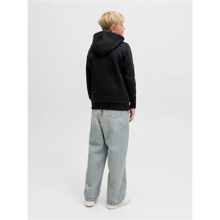 Детски суичър с качулка Jack & Jones Jjgeplas Черен