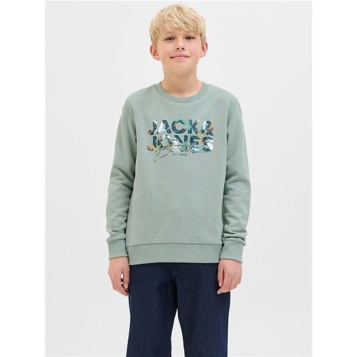 Детски суичър без качулка Jack & Jones Jjgeplas Crew Neck Син
