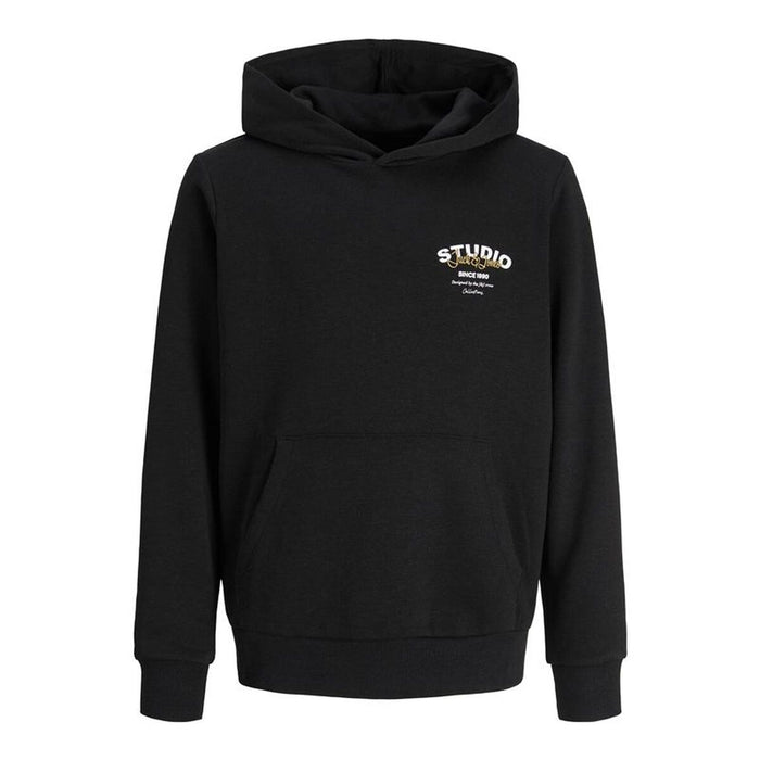 Детски суичър с качулка Jack & Jones Jjyuki Черен