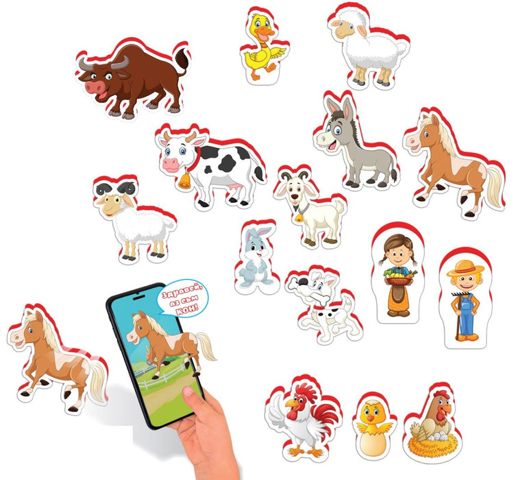 Комплект говорещи играчки Jagu - Ферма, 15 части