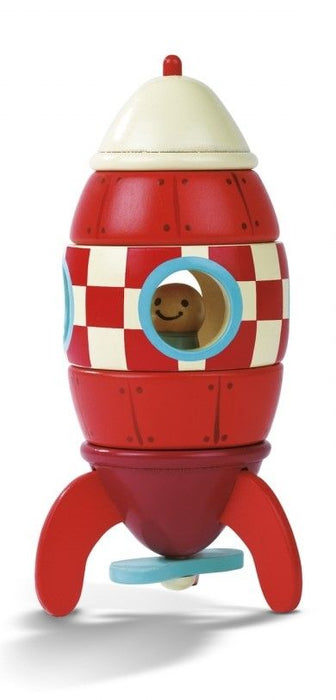 Дървена играчка Janod - Магнитна ракета
