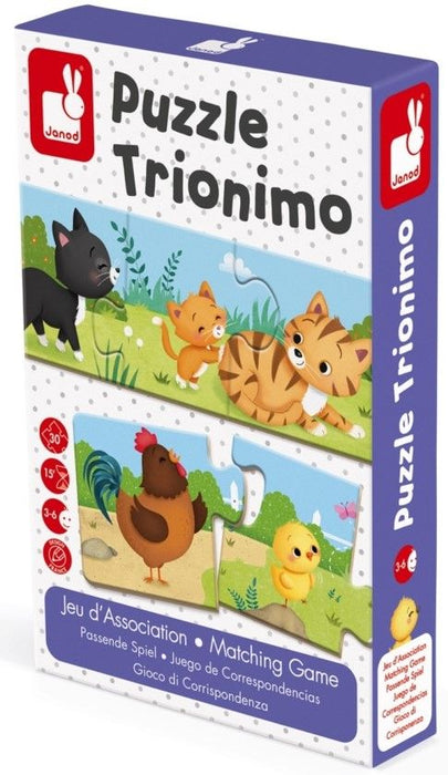 Детска настолна игра Janod - Трионимо, пъзели
