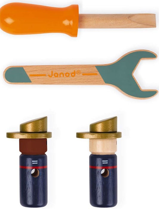 Детска играчка Janod - Направи пожарна кола, Diy