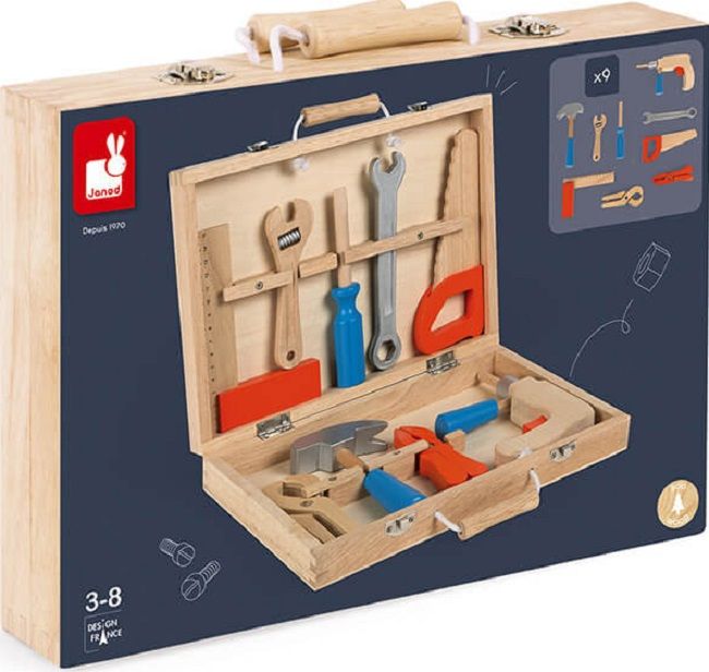 Детски куфар с инструменти Janod Brico Kids