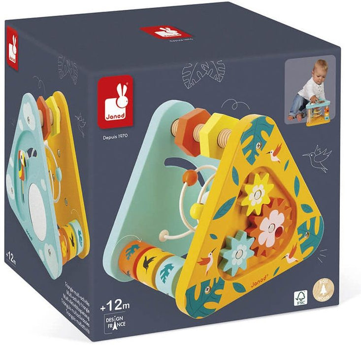 Дървена играчка Janod - Мултифункционален триъгълник, Тропик