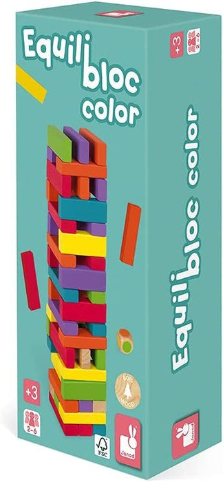 Игра за баланс Janod - Цветна дженга