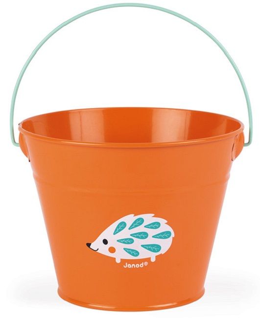 Метална кофа Janod - Happy Garden