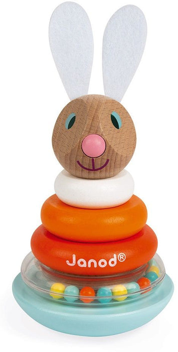 Детска играчка Janod - Зайче низанка и неваляшка