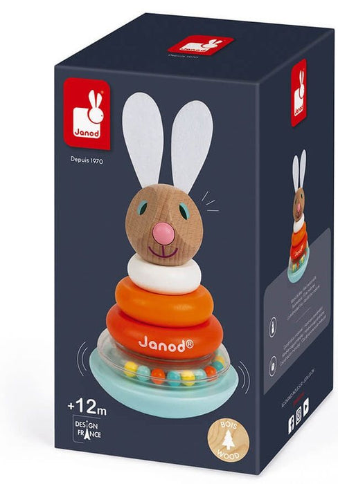 Детска играчка Janod - Зайче низанка и неваляшка