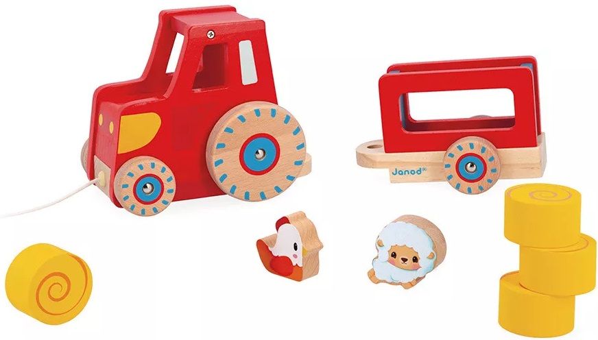 Дървена играчка Janod - Трактор