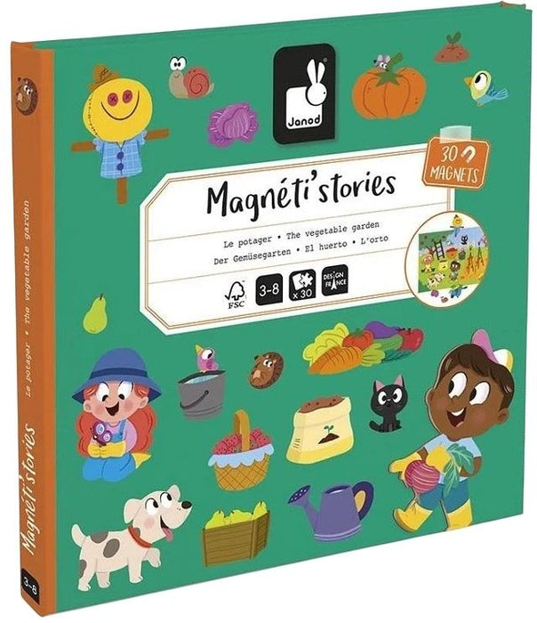 Детска магнитна книга Janod - Зеленчукова градина
