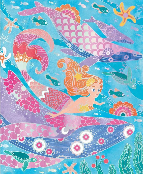 Творчески комплект Janod - Magic Ocean, акварелни рисунки