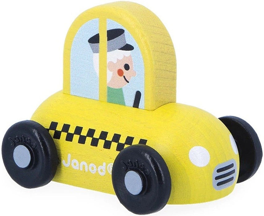 Дървена количка Janod Cross Roads - Такси