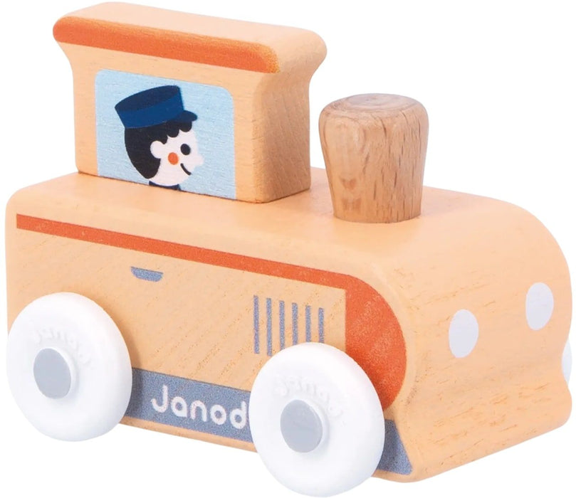 Дървена играчка Janod Cross Road - Влакче