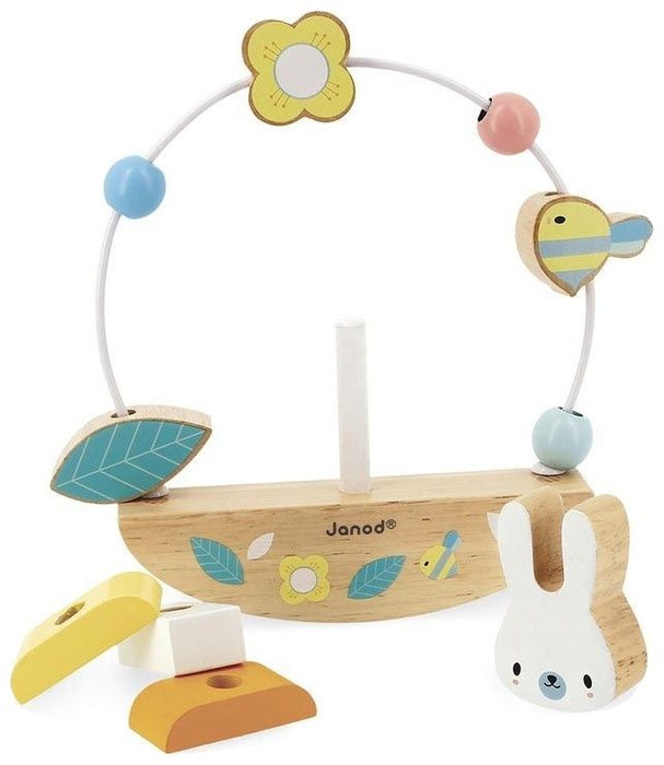 Детска играчка Janod Pure - Люлеещ се заек, 4 части