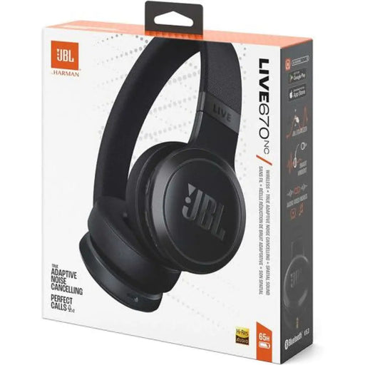 JBL Live 670NC Bluetooth Wireless On-Ear Headphones Black EU