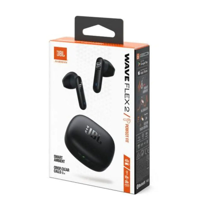 JBL Wave Flex 2 TWS Bluetooth Wireless In-Ear Earbuds Black