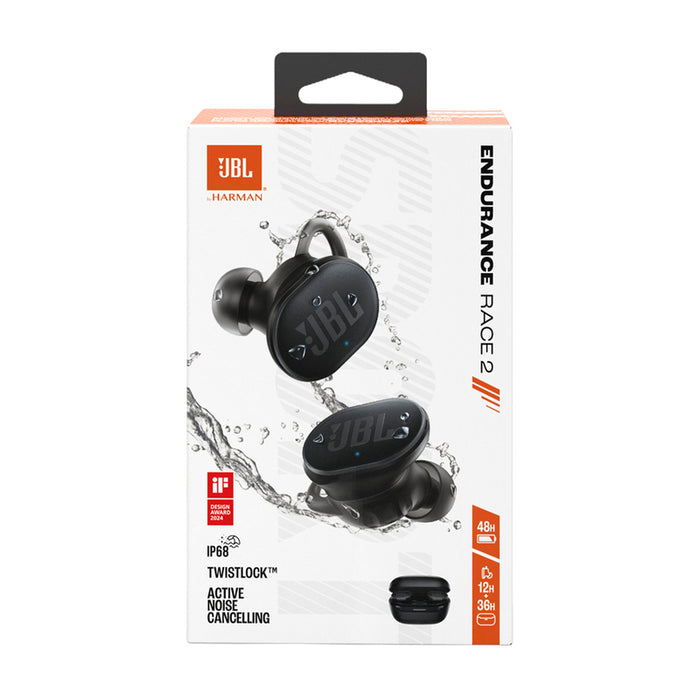 True wireless слушалки JBL ENDURANCE RACE 2 БЕЗЖИЧНА ВРЪЗКА, ЧЕРЕН