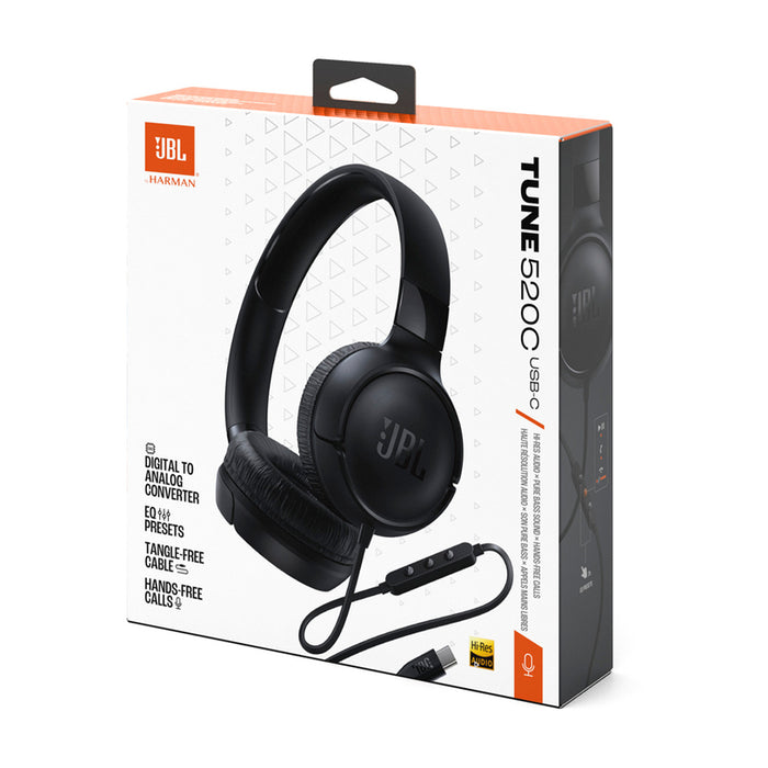 Стерео слушалки JBL T520C BLACK