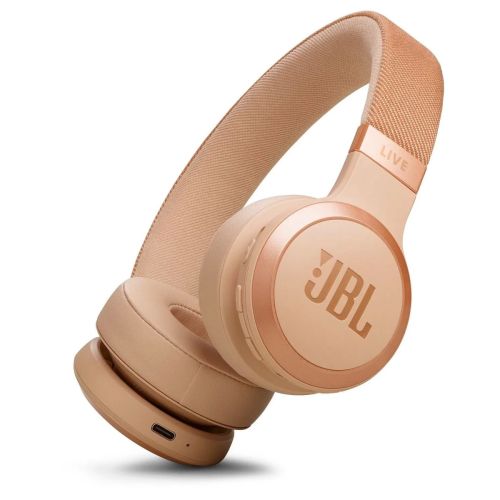 JBL Live 670NC Bluetooth Wireless On-Ear Headphones Beige EU