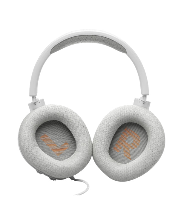 JBL QUANTUM 360 WHT безжични слушалки за игри за над ушите със съраунд звук и подвижен микрофон