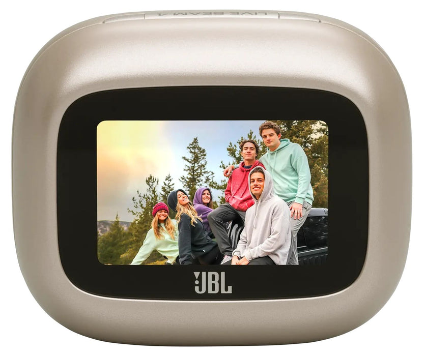 Безжични слушалки JBL - Live Beam 4, TWS, ANC, бежови