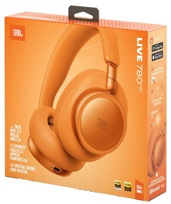 Безжични слушалки JBL - Live 780NC, ANC, оранжеви
