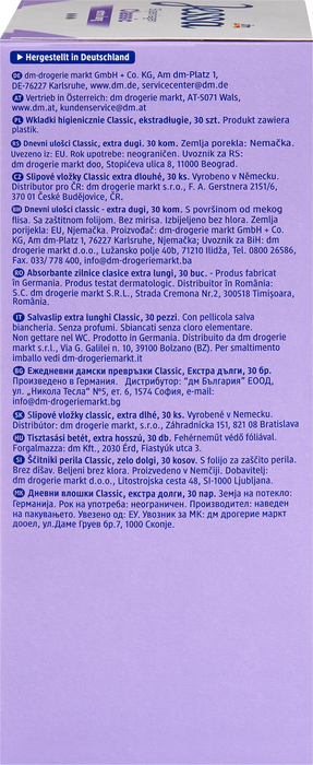 Ежедневни дамски превръзки Classic, екстра дълги, 30 бр