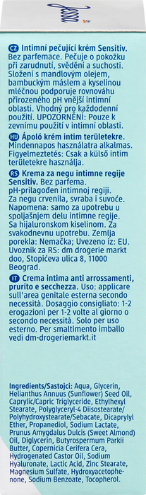 Интимен крем за грижа Sensitiv, 50 ml