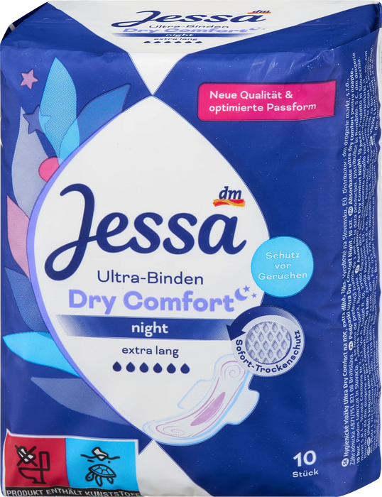 Превръзки за през нощта Dry Comfort, 10 бр