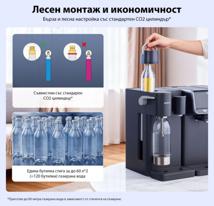 Допълнителен модул за газирана и студена вода JIMMY - Matrix S9, за M9 Pro, сив