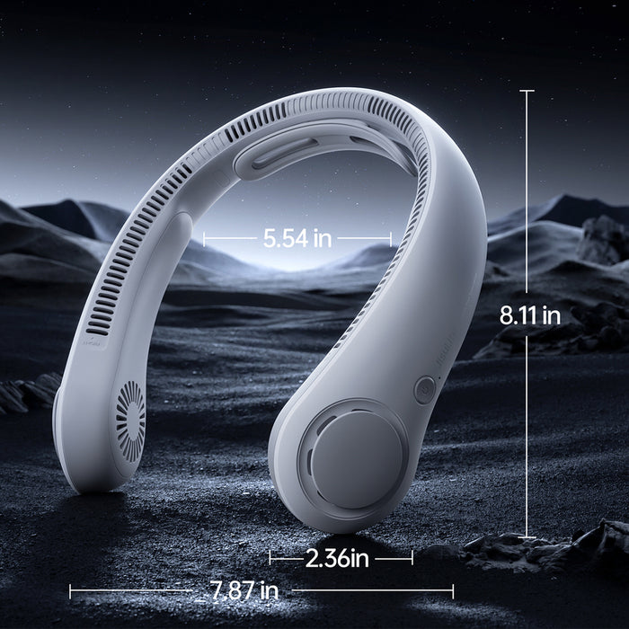 Jisulife вентилатор за врата 4 5000mAh преносим USB вентилатор за врата - сив