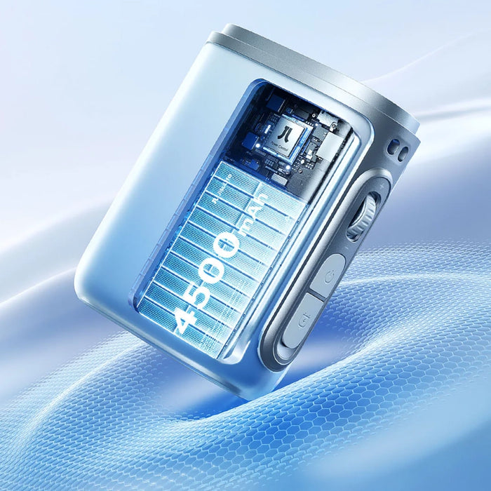 Jisulife вентилатор за врата 5 4500mAh мини вентилатор с връзка за връзка - син