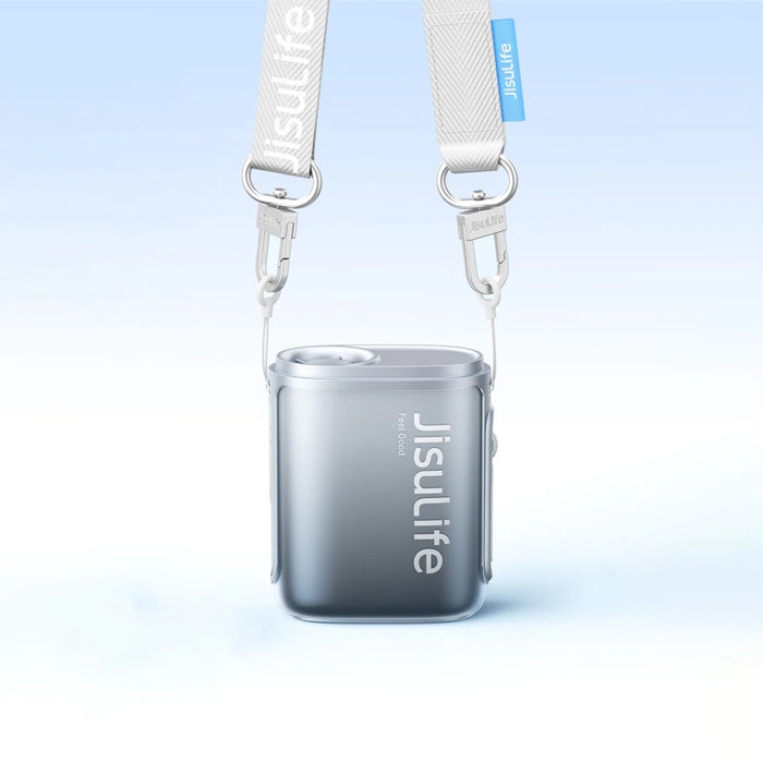 Jisulife вентилатор за врата 5 4500mAh мини вентилатор с връзка за връзка - черен