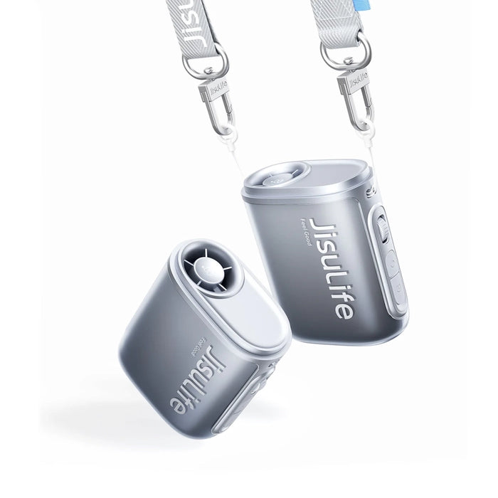 Jisulife вентилатор за врата 5 4500mAh мини вентилатор с връзка за връзка - черен