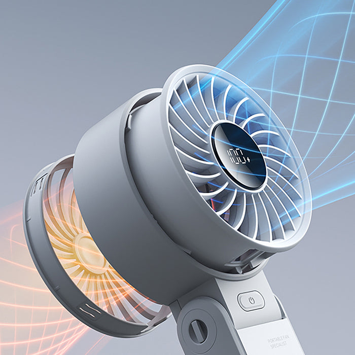 Ръчен вентилатор Jisulife Life7 3600mAh преносим USB вентилатор - сив