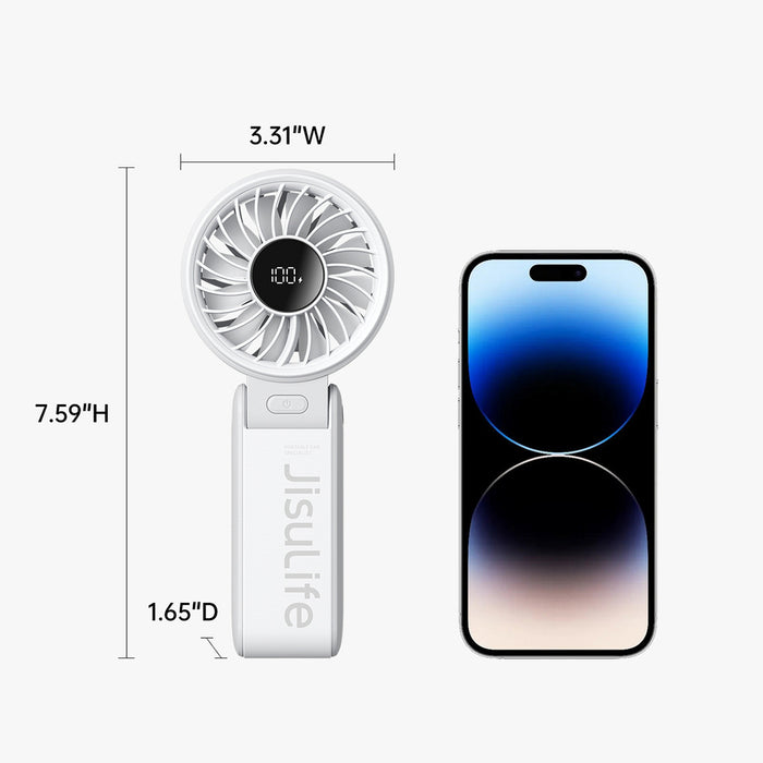 Ръчен вентилатор Jisulife Life7 3600mAh преносим USB вентилатор - сив