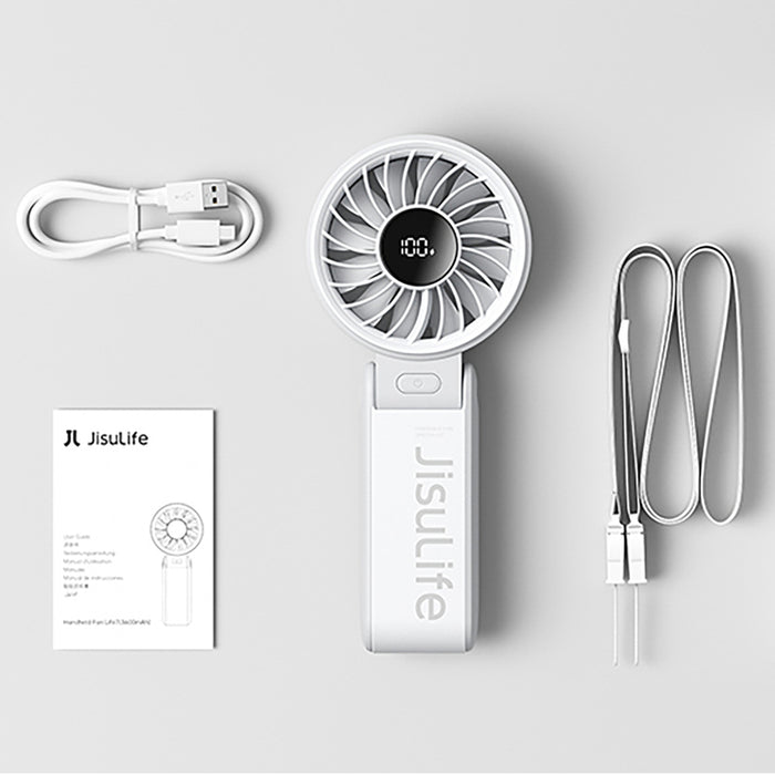 Ръчен вентилатор Jisulife Life7 3600mAh преносим USB вентилатор - сив