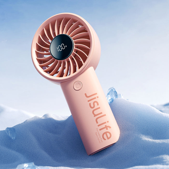 Ръчен вентилатор Jisulife Life4 3600mAh преносим USB вентилатор - розов