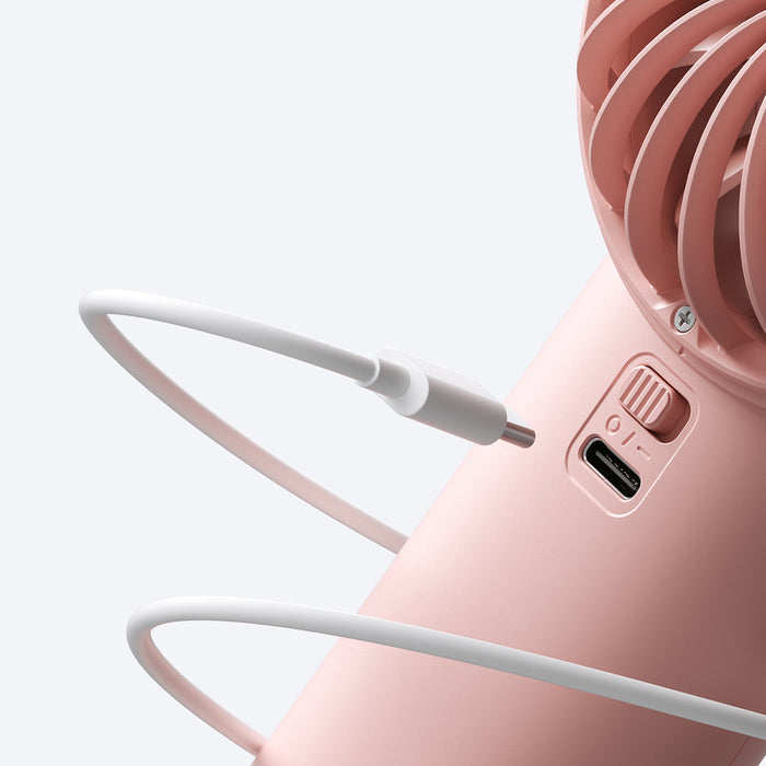Ръчен вентилатор Jisulife Life4 3600mAh преносим USB вентилатор - розов